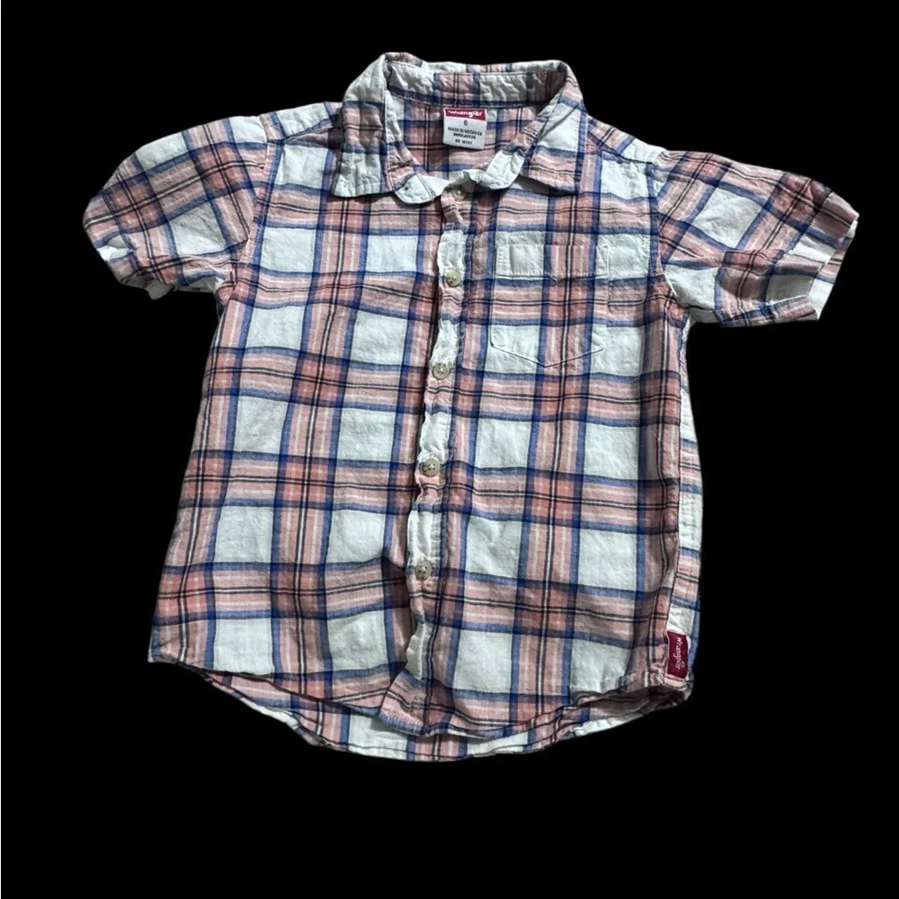 Wrangler Kids Plaid Shirt - White and Brown
